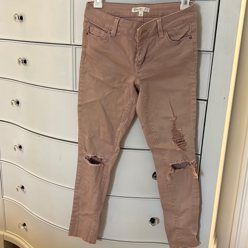 Love Fire Dusty Pink Jeans